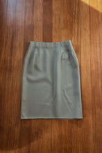 1970's BILL BLASS MOSS WOOL PENCIL SKIRT | SIZE M