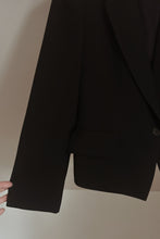 1990's CLASSIC NAVY WORSTED WOOL BLAZER | SIZE M/L