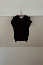 1970's BLACK GRACE THOMPSON EMBROIDERED KNIT TOP | SIZE M