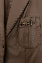 1970's RARE ETIENNE AIGNER LEATHER BLAZER JACKET | SIZE S/M