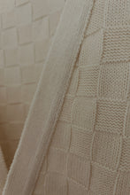1990's COTTON CHECKER KNIT SLUB CARDIGAN