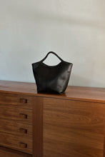 1990's MINIMAL BLACK FAUX LEATHER STITCH BAG