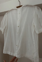 1940's PIN TUCK TISSUE COTTON BUTTON BLOUSE | SIZE S/M