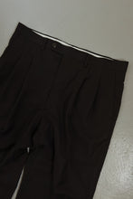 1990's RALPH LAUREN MIDNIGHT WOOL + CASHMERE TROUSERS | SIZE 28