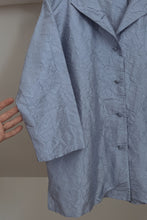 Y2K EILEEN PURE SILK CRINKLE MANDARIN BUTTON BLOUSE | SIZE M/L
