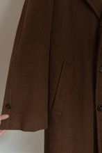 1950's RARE SEASON SKIPPER CHOCOLATE WOOL COAT | SIZE L | REMOVABLE SATIN LINING