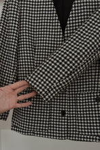 1990's HOUNDSTOOTH WOOL BLAZER | SIZE S
