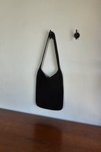 1990's SAKS WOVEN BLACK TOTE