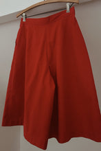 1970's CHERRY RED PLEATED CULOTTES | SIZE 28