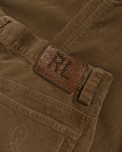 Y2K RALPH LAUREN CAMEL CORD CROPPED KICK FLARES | SIZE 28