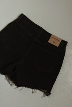 1990's CLASSIC LONDON BLACK DENIM CUTOFFS | SIZE 28