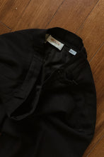 1990's BLACK PURE WOOL TROUSERS | SIZE 27