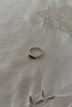 1970's ONYX + 925 STERLING SILVER RING | SIZE 5.75