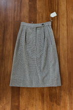 1970's COUTURE WOVEN WOOL MIDI SKIRT | SIZE S