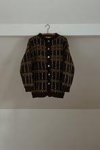1960's HAND KNIT CHOCOLATE NORWEGIAN WOOL CARDIGAN | SIZE M