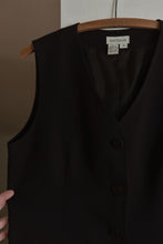 1990's MINIMAL BLACK BUTTON VEST TANK