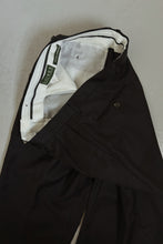 1990's RALPH LAUREN MIDNIGHT WOOL + CASHMERE TROUSERS | SIZE 28