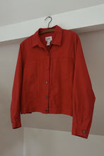 Y2K CHERRY LINEN BOXY JACKET | SIZE XL