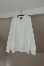 1980's WHITE COTTON OVERSIZED POLO RAGLAN | SIZE XL