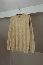 1990's PURE SILK BUTTER DIAMOND KNIT JUMPER | SIZE L