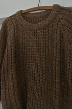1970's SPECKLED WOOL FISHERMAN KNIT JUMPER | SIZE M
