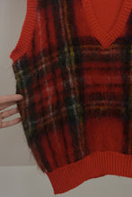 1960's MOD MOHAIR PLAID SWEATER VEST