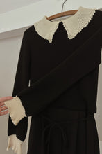 1970's CIAO PURE WOOL BLACK KNIT SWEATER DRESS | SIZE S/M
