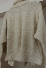 1980's POPCORN KNIT PUFF SLEEVE CARDIGAN | SIZE M