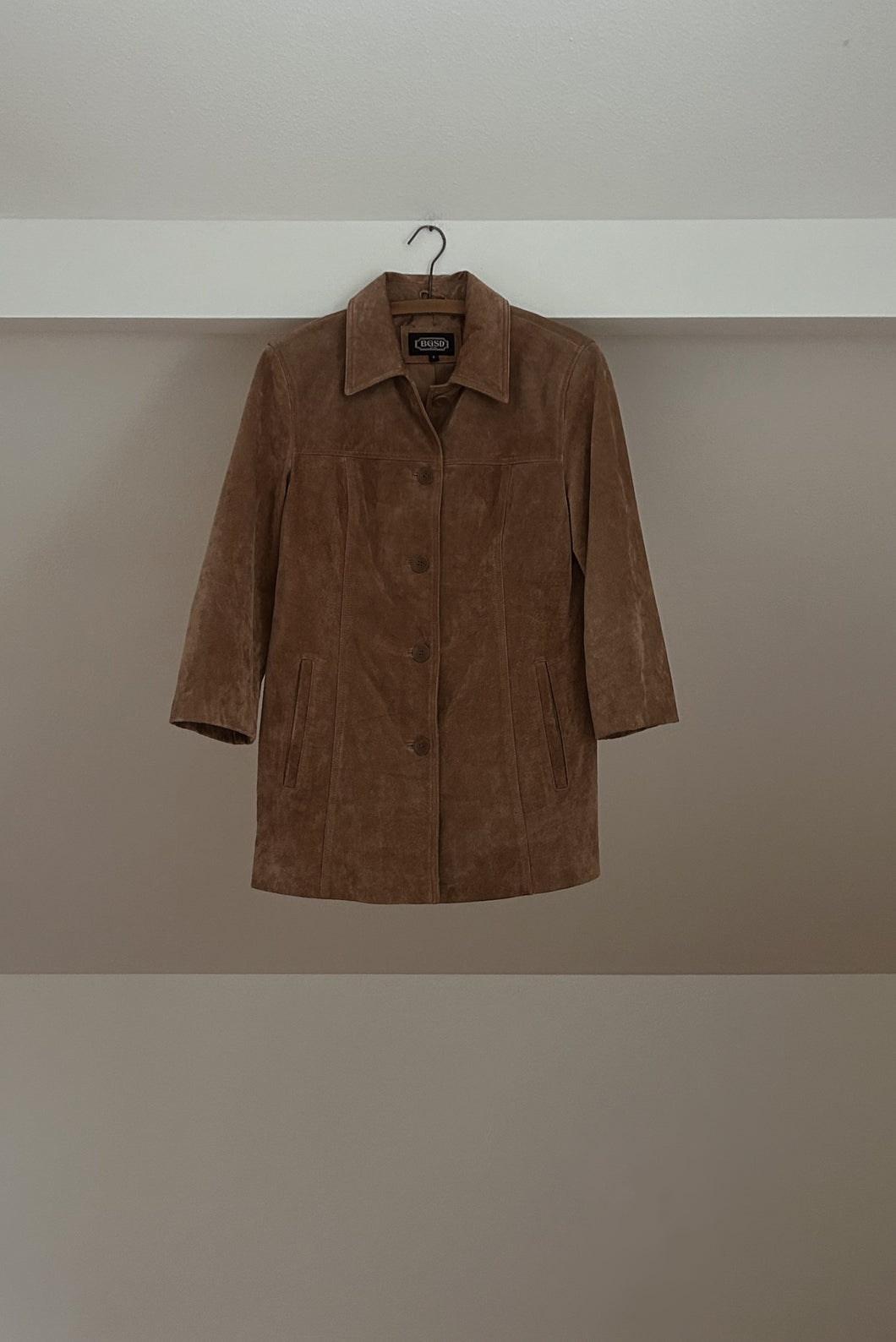 Y2K CAMEL SUEDE JACKET | SIZE S