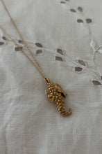 1980's GOLD PLATED SEAHORSE PENDANT ON DELICATE GOLD FILL CHAIN