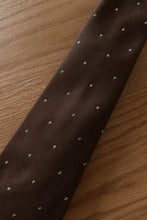 1990's CHOCOLATE FLECK PRINT TIE | 3.5" WIDE