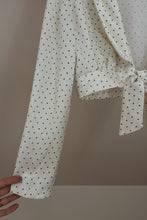 1970's STAR PRINT SATIN TIE CROP TOP | SIZE S