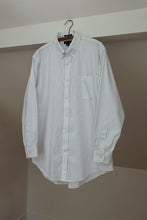 Y2K LANDS END PINSTRIPE POPLIN | SIZE L