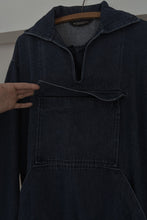 1990's J. PETERMAN THICK DENIM ANORAK | SIZE S/M