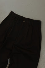 1990's HUNT CLUB BLACK COTTON PLEATED TROUSERS | SIZE 27