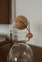 MID CENTURY PYREX GLASS + CORK CARAFE