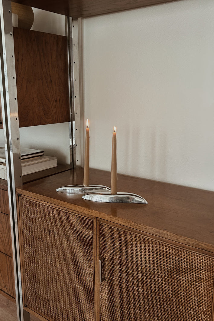 1960's NAMBÉ 591 STAINLESS STEEL CANDLE HOLDERS