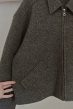 1990's EXPRESS TRICOT PURE MARL WOOL ZIP JACKET | SIZE L