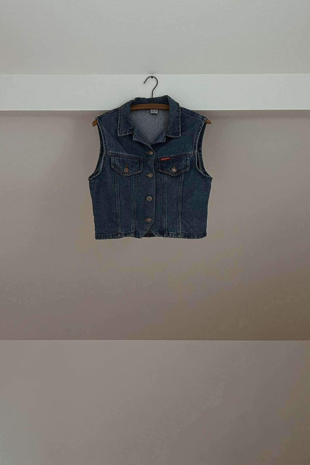 1990's GUSTO DENIM VEST | SIZE S/M