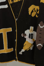 1990's IOWA HAWKEYES RAMIE COTTON KNIT CARDIGAN | SIZE M/L