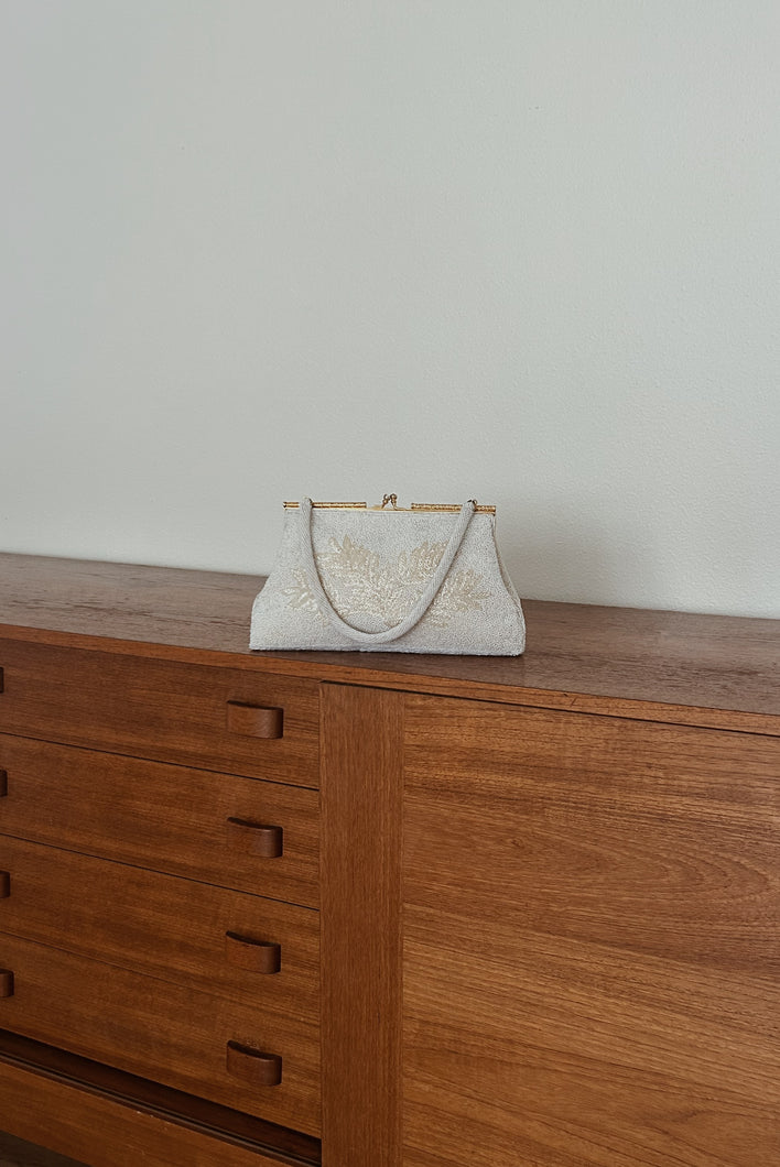 1950's BEADED + BRASS BRIDAL BAG