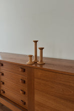 MID CENTURY MACO ITALIAN BEECH CANDLE HOLDERS