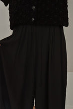 1990's BLACK WOVEN CHENILLE OVERLAY JUMPSUIT | SIZE M