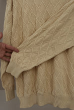 1990's PURE SILK BUTTER DIAMOND KNIT JUMPER | SIZE L