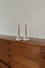 1980's PEARL CERAMIC SHELL CANDLE HOLDERS