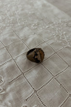 1930's RARE ART DECO BRASS + CABOCHON RING | SIZE 8