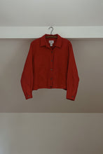 Y2K CHERRY LINEN BOXY JACKET | SIZE XL