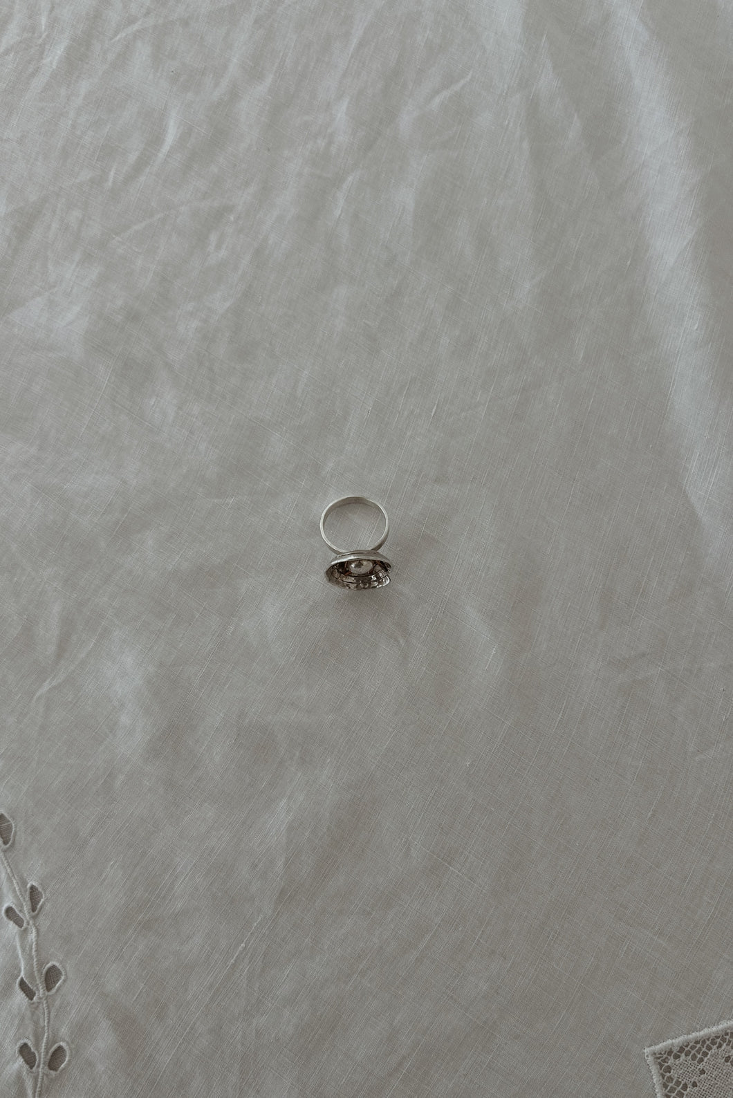 1990's STERLING SILVER  + COPPER WIRE FLORAL ARTISAN RING | SIZE 8