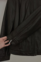 1990's WILSONS MAXIMA BLACK FITTED LEATHER MOTO JACKET | SIZE S/M