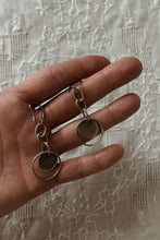 Y2K SILVER PLATE LINK + DISC EARRINGS